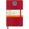 Moleskine Classic Notebook Expanded, Taccuino a Righe, Copertina Morbida e Chiusura Elastica, Formato Large 13 x 21 cm, Colore Rosso Scarlatto, 400 Pagine
