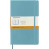 Moleskine Classic Notebook, Taccuino a Righe, Copertina Morbida e Chiusura Elastica, Formato Large 13 x 21 cm, Colore Azzurro, 192 Pagine