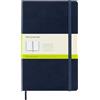 Moleskine Classic Notebook, Taccuino con Pagine Bianche, Copertina Rigida e Chiusura Elastica, Formato Large 13 x 21 cm, Colore Blu Zaffiro, 240 Pagine