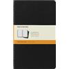 Moleskine Cahier Journal, Set 3 Quaderni con Pagine a Righe, Copertina in Cartoncino e Cucitura a Vista, Colore Nero, 80 Pagine, Formato Large 13 x 21 cm