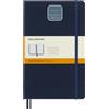 Moleskine Classic Notebook Expanded, Taccuino a Righe, Copertina Rigida e Chiusura Elastica, Formato Large 13 x 21 cm, Colore Blu Zaffiro, 400 Pagine