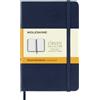 Moleskine Classic Notebook, Taccuino a Righe, Copertina Rigida e Chiusura Elastica, Formato Pocket 9 x 14 cm, Colore Blu Zaffiro, 192 Pagine