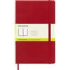 Moleskine Classic Notebook, Taccuino con Pagine Bianche, Copertina Morbida e Chiusura Elastica, Formato Large 13 x 21 cm, Colore Rosso, 240 Pagine