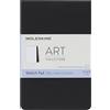 Moleskine Art Sketch Pad, Blocco per Schizzi, Carta per Matite, Carboncino, Penne, Penne Stilografiche e Pennarelli, Copertina Morbida, Colore Nero, Formato Pocket 9 x 14 cm, 48 Pagine
