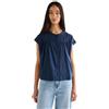 Wrangler - Camicia Donna - vestibilità Comoda - Drop Shoulder Shirt - Blu Marino