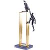 Kare Design oggetto decorativo Elements Come Together, oro/nero, statuetta simbolo insieme/ringraziamento, idea regalo per dire grazie, stile contemporaneo/industrial/minimalista, 51x12x22cm (A/L/P)
