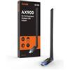 Tenda AX900 Adattatore USB Antenna WiFi 6dBi, Chiavetta WiFi per PC Dual Band 5/2.4 Ghz, Soft-AP, MU-MIMO, WPA2, Windows 7/10/11, U11 Pro