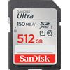 SanDisk 512 GB Ultra SDXC Scheda di Memoria, con velocità fino a 150 MB/s, prestazioni dell'app A1, UHS-I, Classe 10, U1