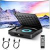 WOLFANG Lettore DVD WOLFANG per TV con HDMI, 1080P Full HD Region Free, telecomando e cavo Type-C, lettore CD per impianto stereo domestico, porta USB 2.0 (non Blu-ray e dischi Disney)