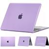 ELLENNE Custodia per MacBook Air 15 M5 M4 M3 M2 2026-2023, Viola | Case Trasparente Crystal per Apple MacBook Air 15 pollici Cover 2026 2025 2024 2023 A3448 A3241 A3114 A2941