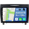 YUNTX [6GB+128GB] Android 16 Autoradio per Mercedes Benz SLK-Class R171 2004-2010-[Incorporato Carplay/Android Auto/DSP/GPS]-9 IPS Touch Screen-Camera+MIC Incluso-DAB/Mirror Link/Bluetooth 5.0
