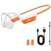 esonstyle Cuffie Conduzione Ossea Bluetooth 6.0 con Microfono, IPX7 Impermeabili, Auricolari Sportivi Open Ear per Corsa, Ciclismo, Fitness (Arancione)
