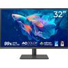 BenQ Creative Pro PD3205U Monitor 32 Pollici 4K per Designer, IPS, AQCOLOR, 99% sRGB, 99% Rec. 709, Delta E ≤ 3, Calibrazione in Fabbrica, Uniformità, 90W USB-C, HDMI, DP, Compatibile con MacBook
