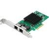 ULANSeN Dual Gigabit NIC con chip Intel I350, scheda di rete da 1 Gb rispetto a Intel I350-T2 NIC, 2 porte RJ45, PCI Express 2.1 X4, scheda Ethernet a basso profilo per Windows/Windows Server/Linux