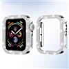 Generic Custodia in metallo compatibile con Apple Watch 38-46 mm, cornice in metallo completamente luccicante da donna, custodia protettiva lucida e resistente per iWatch Serie 1-11. (46 mm per Serie 10/11