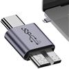 Generisch Adattatore da USB C a Micro-B, da USB C a Micro-USB, veloce e portatile | Cavo convertitore da tipo C a Micro B per hard disk esterno, cavo di tipo C, hard disk, tablet, laptop, PC