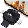 Yueflue Senza APP Yueflue 4 in 1 Chiavetta USB 64GB Per iOS/Android/PC e Tablet | Memoria Esterna lphone Per Salvare Foto E Video, Libera Spazio Di Archiviazione Del Telefono