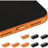 AYESY 8 Pezzi Tappi Antipolvere USB-C Protezione Presa di Ricarica Type C | Tappi antipolvere USB C, tappo antipolvere per porta di tipo C in silicone Compatibile con i Phone 12-16, Sam sung, Xiao mi