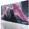 XELIETOO Tappetino Mouse XXL 1400x600x3mm Lmperméable et Antidérapant Tappetino Scrivania Rosa Mouse Pad Ala e con Dase in Gomma Antiscivolo, Mousepad Migliora la recisione per Tastiera Scrivania Model-10409
