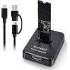 ELUTENG Adattatore SSD M.2 NVMe da 10 Gbps, USB 3.2 Gen2, alloggiamento esterno per disco rigido 2230/2242/2260/2280 NVMe M-Key/B+M-Key, con cavo USB 2 in 1, nero