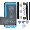 OnlyTech - Batteria di ricambio Premium per iPhone 13 Pro - Capacità 3095 mAh, qualità identica (Chip TI) - Kit 15 Strumenti e adesivo schermo inclusi