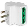 Mach Power Adattatore Triplo 10A 2P+T, Spina Italiana con 3 Prese 10A, Bianco Compatto, per Casa, Ufficio e Viaggio (MP-SA1025A)