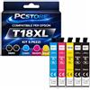 PcStore Cartucce Compatibili Epson 18XL (5 Pezzi: 2 Nero T1811 + Ciano + Magenta + Giallo) per XP-30 XP-102 XP-202 XP-205 XP-212 XP-215 XP-225 XP-302 XP-305 XP-312 XP-315 XP-322 XP-325 XP-402 XP-405