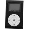 Lurrose Mini Lettore MP3 Clip USB Schermo LCD e Batteria Ricaricabile | Supporta MicroSD Fino a 32 Gb, Jack Stereo 3, 5mm, Corpo in Alluminio Nero, per Sport e Viaggi