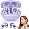 Generic 2026 Ai Smart Clip-On Open Ear Earbuds con orecchini a farfalla staccabili | Auricolari aperti con clip, cuffie wireless da donna, 50 ore di autonomia, Bluetooth 6.0, bassa latenza