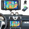 CAMECHO Autoradio CarPlay per Mercedes Benz Smart Fortwo 2011-2015 | 9 Pollici Autoradio con CarPlay, Android Auto, Mirror Link, Bluetooth, FM/RDS, DSP, Vi-Link, YouTube, SWC