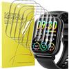 Blueshaweu Pellicola protettiva compatibile con Poounur Smartwatch 1.85 Y6, HD trasparente, pellicola protettiva flessibile in TPU [6 pezzi] per Poounur Y6 / WeurGhy Y6 Smartwatch (trasparente)