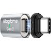 Magtame Adattatore magnetico USB-C Gen 2 240W 24 pin, prolunga USB-C dritta | 1 pezzo, fino a 40Gbps, video 4K, protezione magnetica della porta, per Phone 17/16/15, laptop, Steam Deck e dispositivi USB4