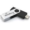 MediaRange USB Type-C® 3.2 Gen 1 - Unità flash con involucro, colore: Argento/Nero