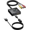 PROZOR Convertitore HDMI a AV RCA per Fire Stick, Roku, Apple TV | Nuovo Convertitore HDMI AV con Ingresso Femmina e Cavo RCA 60cm Integrato, per Fire Stick, Roku, Apple TV e TV Vintage
