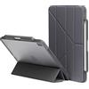 RhinoShield Case for iPad Compatible with [iPad Air 4/5-10.9 inch/iPad Air M2/M3/M4-11 inch] Multi-Angle Stand, Detachable Magnetic Folio, Apple Pencil Holder, Drop Resistant - Ultimate Gray