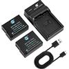 DSTE DMW-BLC12E Batteria (2 pezzi) e Caricatore Compatibili con Panasonic Lumix DMC-G5 DMC-G6 DMC-GH2 DMC-FZ200