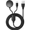 CANRNYACBZ Caricatore Galaxy Watch 2 in 1 USB-C Magnetico, Cavo Ricarica 1,2 m | Ricarica simultanea smartwatch e smartphone, ideale casa, ufficio e viaggio, design compatto con peso di soli 42 g