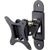 Solight 1M12 - Supporto da parete per schermo piatto, 15 kg, 25,4 cm (10), 68,6 cm (27), 75 x 75 mm, 100 x 100 mm, colore: Nero