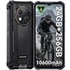 OUKITEL G1 Smartphone Rugged - 24GB+256GB 10600mAh Telefono Indistruttibile | 24GB+256GB/1TB, 10600mAh, 48MP+5MP, 6,52 HD Smartphone Rugged, IP68/IP69K/MIL-STD-810H, Dual SIM/NFC/GPS, 2 Anni Garanzia