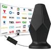 DUOBAGMA Antenna TV HD avanzata per Smart TV Indoor, 600+ miglia a lunga distanza per tutti i televisori Canali locali con amplificatore di segnale