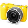 Rieibi ZVE10, custodia protettiva in morbido silicone per fotocamera Sony ZV-E10 ZVE10, custodia in gomma leggera per Sony Alpha ZVE10 - giallo