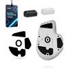 toergy Piedini per mouse in PTFE per Logitech MX Master 4, cuscinetti di ricambio arrotondati con 2 clip per cavo, forte aderenza, 1 set