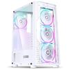 EMPIRE GAMING - Case PC da Gioco Diamond ARGB Mid-Tower ATX e ITX - 4 Ventole LED RGB Indirizzabile 120 mm - Bianco