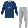 Navigare Pigiama Uomo Cotone Jersey Taglie Forti Serafino Art.140744B (Inchiostro - 56 / 3XL)
