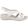 ENVAL SOFT Sandali bianchi con zeppa in pelle da donna 39 EU
