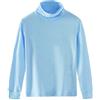 Spring&Gege Spring & Gege Ragazza Maglia Termica Cotone Solido Collo Alto T-Shirt a Maniche Lunga
