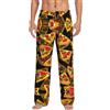 SDEGTHO Pantaloni pigiama da uomo a forma di pizza 3D, con tasche laterali