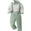 Lpdshaa Bambini Bimbi Abiti Cerimonia Con Cravatta Camicia Cinturino E Pantaloni Set Matrimonio Battesimo Outfit Signori