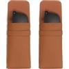 QUARKZMAN 2 Pezzi Custodia Morbida Per Occhiali, Portaocchiali In Pelle, Astuccio Portatile Per Occhiali Con Chiusura A Flap Per Uomini Donne Viaggio Sport Palestra Lavoro Esterno,