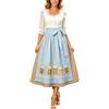 Generisch Dirndl da donna midi con fiocco, costume bavarese, costume tradizionale bavarese, abiti da damigella d'onore, per Oktoberfest